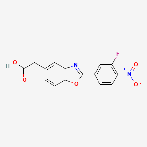 2-[2-(3-Fluoro-4-nitrophenyl)-1,3-benzoxazol-5-yl]acetic acid