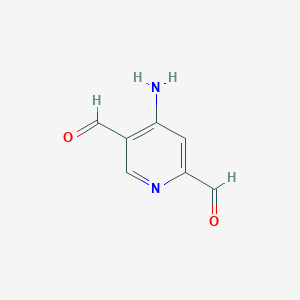 molecular formula C7H6N2O2 B14845173 4-Aminopyridine-2,5-dicarbaldehyde 