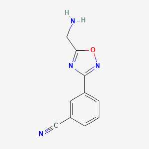 3-(5-(Aminomethyl)-1,2,4-oxadiazol-3-yl)benzonitrile