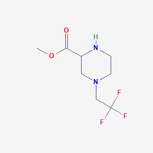 molecular formula C8H13F3N2O2 B1484519 4-(2,2,2-Trifluoroethyl)-piperazine-2-carboxylic acid methyl ester CAS No. 1496569-58-4