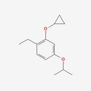 2-Cyclopropoxy-1-ethyl-4-isopropoxybenzene