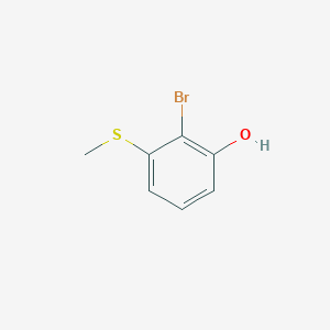 molecular formula C7H7BrOS B14845212 2-Bromo-3-(methylthio)phenol 