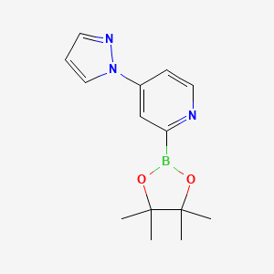 4-(1H-Pyrazol-1-YL)-2-(4,4,5,5-tetramethyl-1,3,2-dioxaborolan-2-YL)pyridine