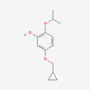 molecular formula C13H18O3 B14845237 5-(Cyclopropylmethoxy)-2-isopropoxyphenol 