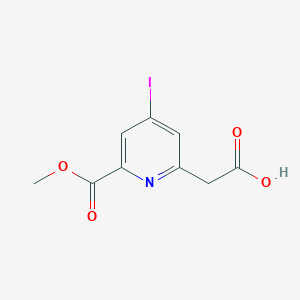 molecular formula C9H8INO4 B14845238 [4-Iodo-6-(methoxycarbonyl)pyridin-2-YL]acetic acid 