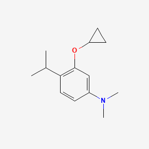 molecular formula C14H21NO B14845245 3-Cyclopropoxy-4-isopropyl-N,N-dimethylaniline 