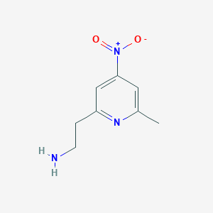 molecular formula C8H11N3O2 B14845258 2-(6-Methyl-4-nitropyridin-2-YL)ethanamine 