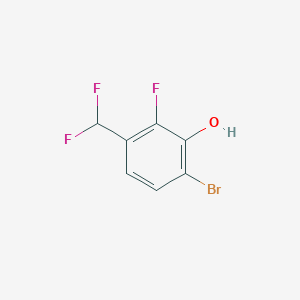 molecular formula C7H4BrF3O B1484530 4-Bromo-2-fluoro-3-hydroxybenzodifluoride CAS No. 1807144-43-9