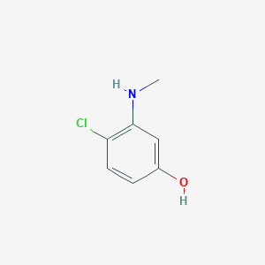 molecular formula C7H8ClNO B14845301 4-Chloro-3-(methylamino)phenol 