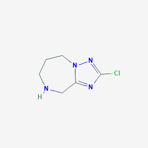 molecular formula C6H9ClN4 B14845379 2-Chloro-6,7,8,9-tetrahydro-5H-[1,2,4]triazolo[1,5-A][1,4]diazepine 