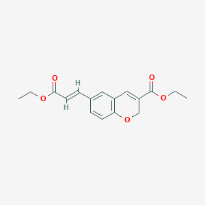 molecular formula C17H18O5 B1484538 Ethyl 6-[(E)-3-ethoxy-3-oxo-1-propenyl]-2H-chromene-3-carboxylate CAS No. 2209569-80-0