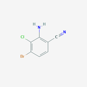 molecular formula C7H4BrClN2 B1484540 2-氨基-4-溴-3-氯苯甲腈 CAS No. 1849237-89-3