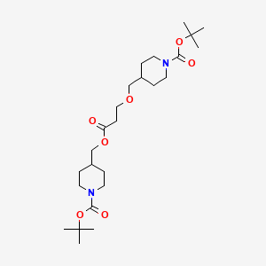 tert-Butyl 4-{[(3-{[1-(tert-butoxycarbonyl)-4-piperidinyl]methoxy}propanoyl)oxy]methyl}-1-piperidinecarboxylate