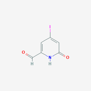 molecular formula C6H4INO2 B14845437 6-Hydroxy-4-iodopyridine-2-carbaldehyde 