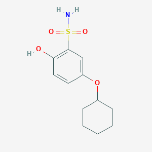 molecular formula C12H17NO4S B14845446 5-(Cyclohexyloxy)-2-hydroxybenzenesulfonamide 