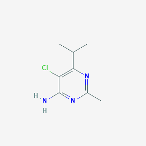 molecular formula C8H12ClN3 B14845455 5-Chloro-6-isopropyl-2-methylpyrimidin-4-amine 