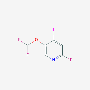 molecular formula C6H3F3INO B1484547 5-(Difluoromethoxy)-2-fluoro-4-iodopyridine CAS No. 1806334-65-5