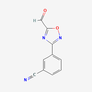 3-(5-Formyl-1,2,4-oxadiazol-3-YL)benzonitrile