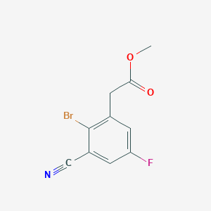molecular formula C10H7BrFNO2 B1484548 Methyl 2-bromo-3-cyano-5-fluorophenylacetate CAS No. 1805015-49-9