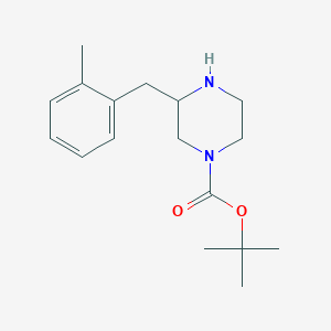 molecular formula C17H26N2O2 B14845481 Tert-butyl 3-(2-methylbenzyl)piperazine-1-carboxylate 