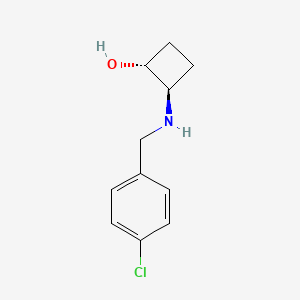 trans-2-{[(4-Chlorophenyl)methyl]amino}cyclobutan-1-ol