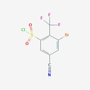 molecular formula C8H2BrClF3NO2S B1484551 3-Bromo-5-cyano-2-(trifluoromethyl)benzenesulfonyl chloride CAS No. 1804405-64-8