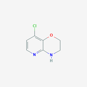 molecular formula C7H7ClN2O B14845517 8-Chloro-3,4-dihydro-2H-pyrido[3,2-B][1,4]oxazine 