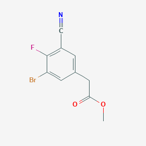 molecular formula C10H7BrFNO2 B1484552 Methyl 3-bromo-5-cyano-4-fluorophenylacetate CAS No. 1805188-80-0