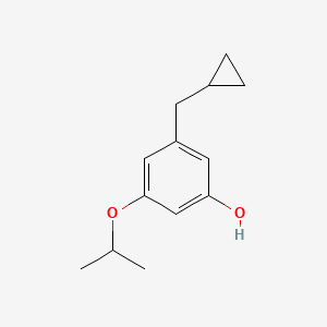 molecular formula C13H18O2 B14845523 3-(Cyclopropylmethyl)-5-isopropoxyphenol 