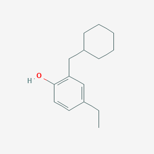 molecular formula C15H22O B14845528 2-(Cyclohexylmethyl)-4-ethylphenol 