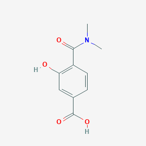 molecular formula C10H11NO4 B14845536 4-(Dimethylcarbamoyl)-3-hydroxybenzoic acid 