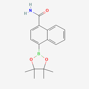 molecular formula C17H20BNO3 B1484555 4-(4,4,5,5-四甲基-[1,3,2]二氧杂硼环-2-基)-萘-1-甲酸酰胺 CAS No. 2054338-98-4