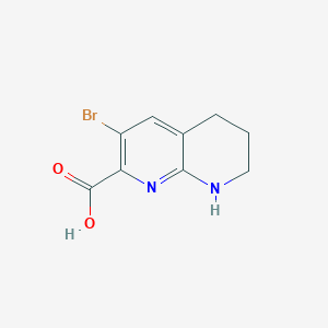molecular formula C9H9BrN2O2 B1484557 3-Bromo-5,6,7,8-tetrahydro-1,8-naphthyridine-2-carboxylic acid CAS No. 1256818-60-6