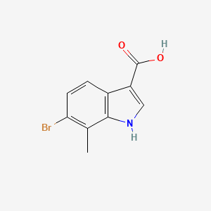 molecular formula C10H8BrNO2 B1484559 6-溴-7-甲基-1H-吲哚-3-羧酸 CAS No. 1360891-31-1