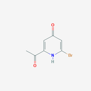 molecular formula C7H6BrNO2 B14845597 1-(6-Bromo-4-hydroxypyridin-2-YL)ethanone 