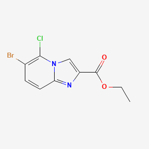molecular formula C10H8BrClN2O2 B1484560 6-溴-5-氯咪唑并[1,2-a]吡啶-2-羧酸乙酯 CAS No. 1352894-48-4