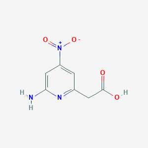 molecular formula C7H7N3O4 B14845641 (6-Amino-4-nitropyridin-2-YL)acetic acid 