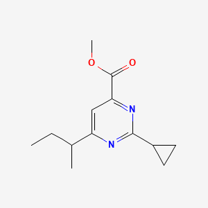 Methyl 6-(butan-2-yl)-2-cyclopropylpyrimidine-4-carboxylate