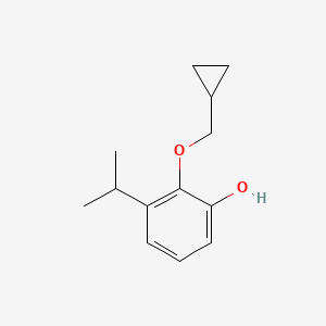 molecular formula C13H18O2 B14845668 2-(Cyclopropylmethoxy)-3-isopropylphenol 