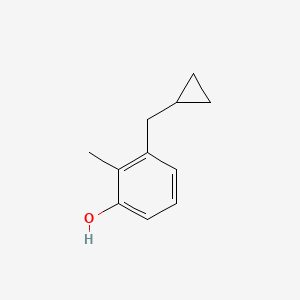 molecular formula C11H14O B14845671 3-(Cyclopropylmethyl)-2-methylphenol 