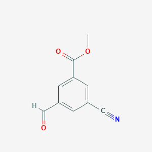 molecular formula C10H7NO3 B14845675 3-Cyano-5-formylbenzoic acid methyl ester 