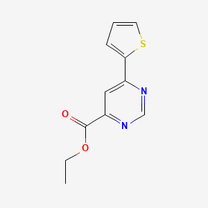 molecular formula C11H10N2O2S B1484568 6-(噻吩-2-基)嘧啶-4-羧酸乙酯 CAS No. 2098038-36-7