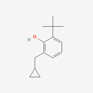 molecular formula C14H20O B14845717 2-Tert-butyl-6-(cyclopropylmethyl)phenol 