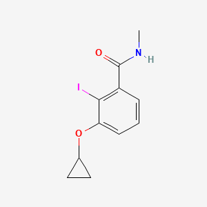 molecular formula C11H12INO2 B14845719 3-Cyclopropoxy-2-iodo-N-methylbenzamide 