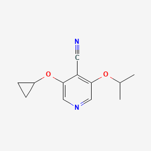 molecular formula C12H14N2O2 B14845726 3-Cyclopropoxy-5-isopropoxyisonicotinonitrile 