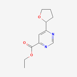 Ethyl 6-(oxolan-2-yl)pyrimidine-4-carboxylate