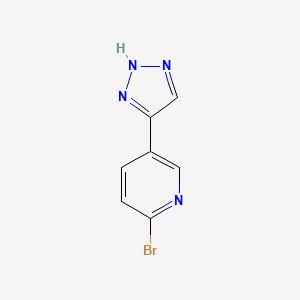 molecular formula C7H5BrN4 B14845756 2-Bromo-5-(1H-1,2,3-triazol-4-YL)pyridine 