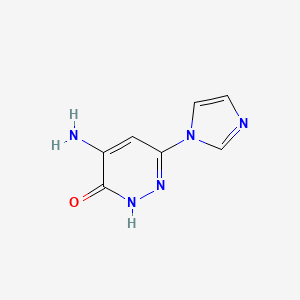 molecular formula C7H7N5O B1484576 4-amino-6-(1H-imidazol-1-yl)pyridazin-3-ol CAS No. 2090173-69-4