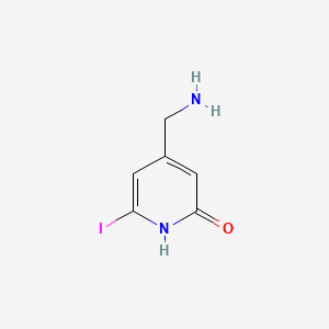 molecular formula C6H7IN2O B14845761 4-(Aminomethyl)-6-iodopyridin-2-OL 