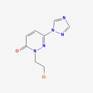 molecular formula C8H8BrN5O B1484577 2-(2-溴乙基)-6-(1H-1,2,4-三唑-1-基)-2,3-二氢哒嗪-3-酮 CAS No. 2092580-80-6